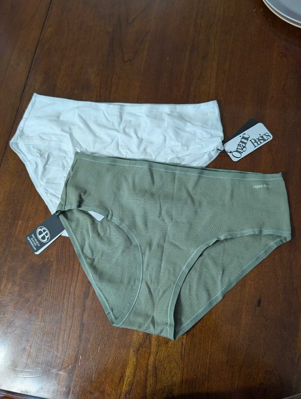 NWT 2 Pair Organic Basics Core Briefs